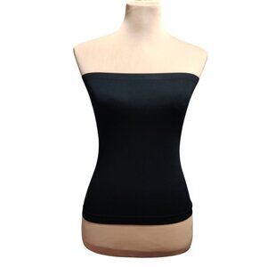 Suzette Collection O/S Black Strapless Tube Top Seamless Bandeau Light Control